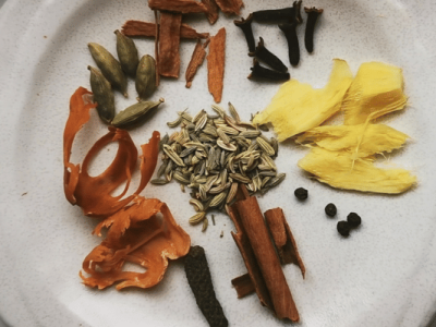 infusión ayurveda para el invierno mezcla de especias